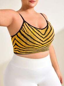 SHEIN Rhythm Era Soutien-gorge de sport sans armature style dos nageur pour femmes grandes tailles - Multicolore - Voir 4