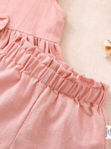 Souflis Souflis 2 件装女婴粉色优雅华丽可爱休闲装，春夏 - 粉色 - 查看 6