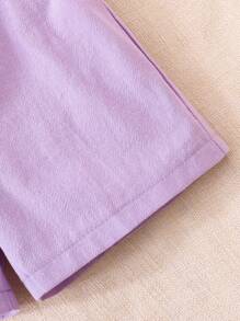 Souflis Souflis 2 stuks paarse elegante, luxe en schattige casual outfits voor babymeisjes, lente/zomer