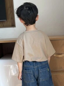 Dazy Kids Young Boy T-Shirt, Fall Clothing,Back To School Clothes - Beige - View 3