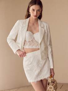 MOTF PREMIUM Guipure-Spitzen-Elastikbund-Rock