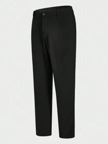 Manfinity VCAY 2pcs Men's Woven Fitted Notched Lapel Casual Suit Set, Suitable For Daily Wear, Christmas - Green - View 4