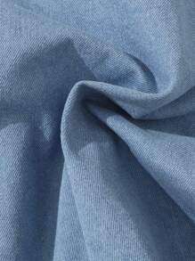 Souflis Souflis 2 Stücke Set Lässiges reines Jeans Hemd und Sport Shorts Outfit, geeignet für Outdoor-Aktivitäten - Blau - Übersicht 7