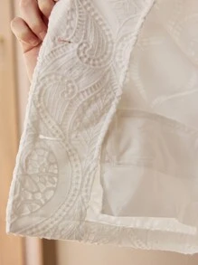 MOTF STRUCTURED GUIPURE LACE BLAZER - White - View 9