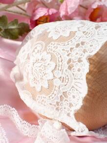Newborn Baby Plain Color Lace Photography Hat