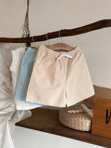 SHEIN 3pcs Young Boy Simple Fashion Casual Daily Shorts Set