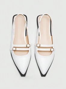 CUCCOO BIZCHIC Women's Pointed Toe Flat Casual Slingback Ballet Flats