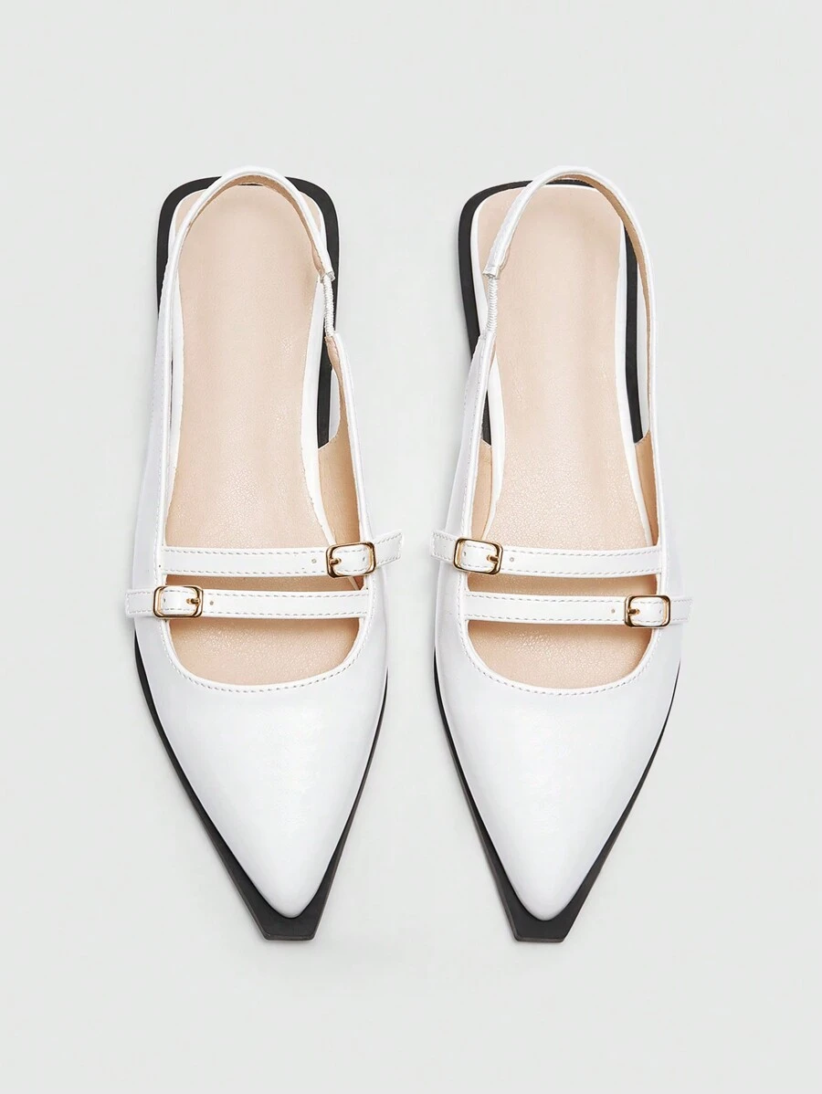 CUCCOO BIZCHIC Women's Pointed Toe Flat Casual Slingback Ballet Flats