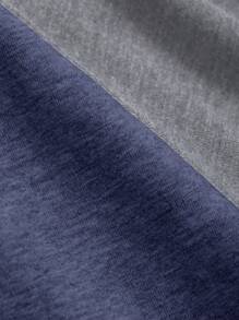 DAZY 男士夏季休闲拼色短袖 T 恤