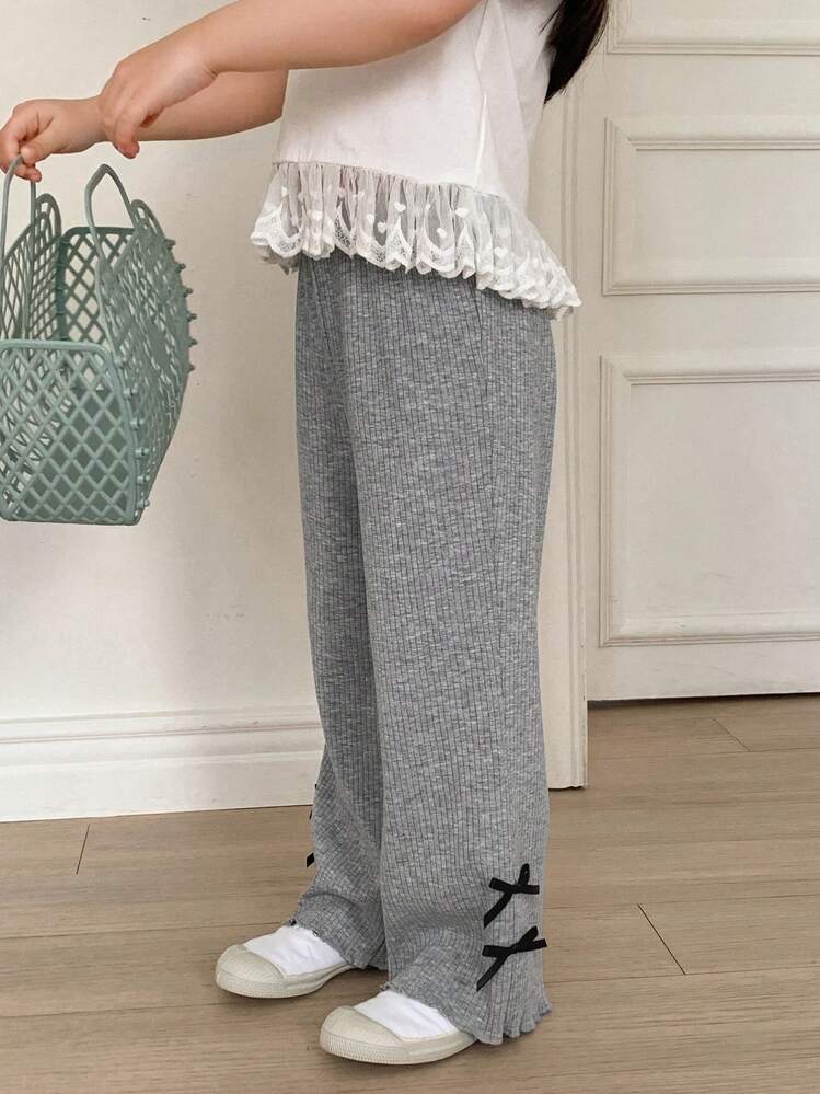 DAZY Children Girls' Fall Pants, Small Size - Grey - View 5