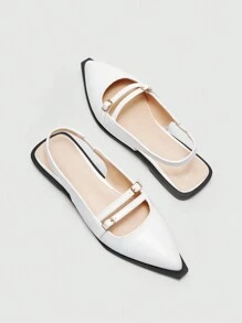 CUCCOO BIZCHIC Women's Pointed Toe Flat Casual Slingback Ballet Flats