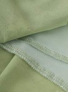 Sweetina Women's Pleated Simple Lace Patchwork Wide Waistband A-Line Skirt, Casual Holiday