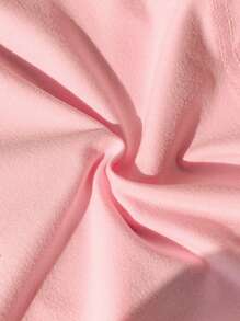 女婴婴儿和幼儿（0-3 岁）休闲百搭时尚黑色和粉色撞色蝴蝶结装饰无袖上衣，适合室内和室外穿着 - 粉色 - 查看 4