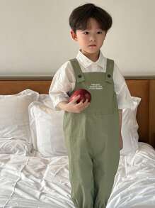 DAZY Young Boy Overalls, Fall Clothes - Green - View 2