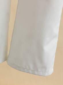 2pcs/Set Boy Button Up Long Sleeve Top And Pants Two-Piece Outfit - White - View 6