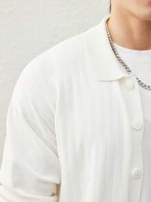 Manfinity CasualKnits Men's Casual Simple Style Cardigan, Daily Wear