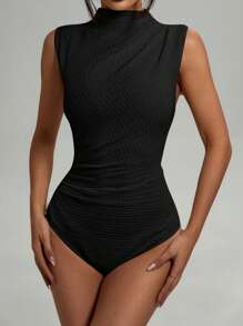 SHEIN Essnce Women's Casual Simple Stylish Everyday Bodysuit