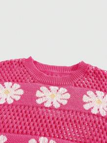 ROMWE MEN Casual Áo len nam tay ngắn thường ngày xuân/hè - Màu Hồng Tươi - Xem 4