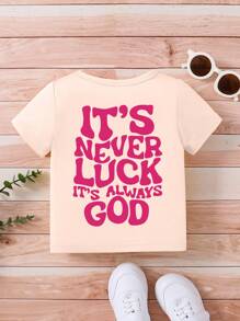 Mùa hè mới tươi mát bé gái dâu tây in hình trái cây áo thun ngắn tay màu hồng - Hồng - Xem 1