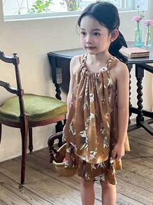 DAZY 2pcs/Set Young Girls Autumn Outfit - Khaki - View 5