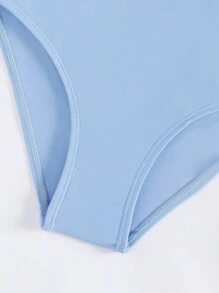 SHEIN 3件套少女印花吊带泳衣，适合冲浪、海滩、泳池、春夏穿着