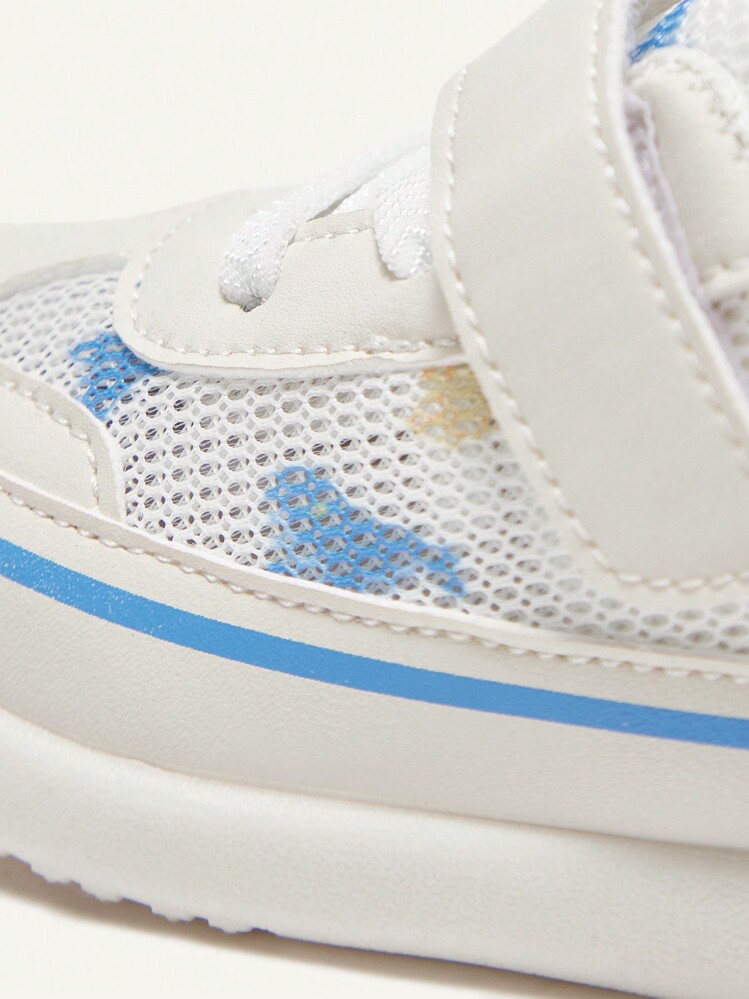 Cozy Pixies 男童时尚休闲透气蓝色网眼软底可爱运动鞋，百搭百搭婴幼儿鞋，四季皆宜 - 米色 - 查看 7