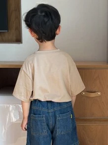 Dazy Kids Young Boy T-Shirt, Fall Clothing,Back To School Clothes - Beige - View 4