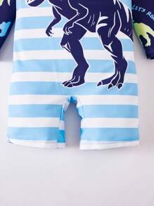 SHEIN 1 Piece Set Young Boys Boys Casual Sports Swimsuit With Dinosaur Pattern Leggings Kids Outfits Young Boy Clothes Back To School Boys Set Suitable For Outdoor Swimming Kids Bathing Suits Suitable For Spring, Summer