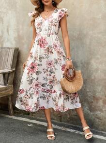 EMERY ROSE Women's Casual Long Dress, Simple & Fashionable For Everyday Wear - Multicolor - View 1