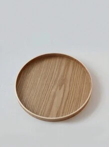SHEIN 3pcs/2pcs/1pc Round Wooden Serving Tray - Perfect For Dinner Tray, Tea Tray, Bar Tray, Breakfast Tray Or Any Food Tray - Ideal For Party Or Home Decor Dining Room Tray,Kitchen,Christmas Gift