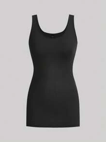 SHEIN Essnce 3pcs Women Long Knitted Camisole, White Grey Black Everyday Summer Casual - Grey - View 7