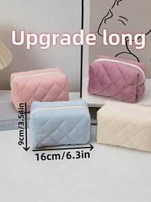 1 件大容量女性卫生巾收纳袋，灯芯绒糖果色便携式卫生巾旅行袋，零钱包，秋季家居装饰的绝佳礼物创意，适用于旅行收纳袋、化妆包、化妆包、度假收纳袋、大容量化妆品收纳盒化妆盒，可装口红、刷子、护肤品、手机、硬币、小物品，适用于家居、礼物、度假和节日万圣节圣诞节多功能用途，波西米亚风 - 彩色 - 查看 6