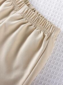 Infant Baby Boy/Girl Summer 2Pcs Outfit Set: Gentleman Style Striped Shirt Collar Mock Layer Tee & Plaid Splice Shorts, Casual Soft Fabric Suit For Holiday, Travel, School, Daily Party, Sports, Spring/Summer