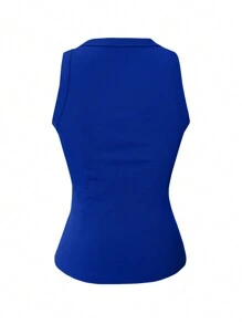 INAWLY Conjunto de camiseta y pantalones cortos casuales de unicolor para mujer en verano