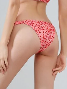 DAZY Spring Break Women Summer Beach Random Printed Cute Swimwear Bottom - Pink - View 2