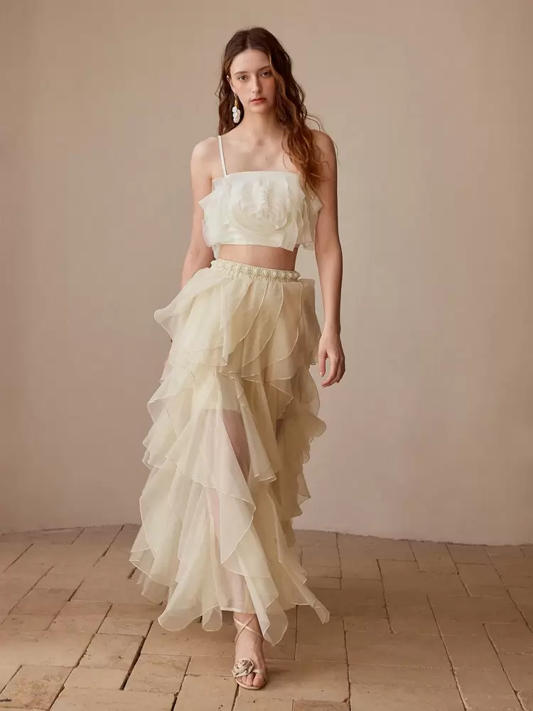 STEREO FLORAL CROP CAMI TOP