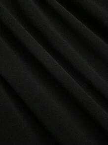 SHEIN MOOSTA Damskie luźne spodnie z wysokim stanem i szerokimi nogawkami, minimalistyczny styl do codziennego noszenia