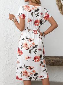 EMERY ROSE Đầm midi in họa tiết hoa ngày lễ giản dị cho nữ - Nhiều màu - Xem 2