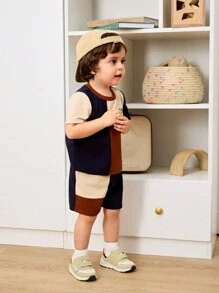 Zapatillas deportivas cómodas y antideslizantes para bebés y niños pequeños, de color claro y con diseño de patchwork versátil para todas las estaciones - Albaricoque - Ver 3