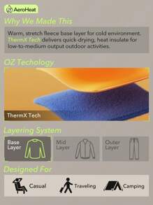 OutZeal AeroHeat Fleece Slim Zip-Up Long Sleeve Jumpsuit With Multiple Pockets Quick Dry Cozy Comfort Spring Outdoor Adventure For Hiking - Dark Grey - View 5