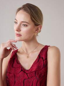 MOTF PREMIUM FASHIONABLE & ELEGANT SILVER-COLOR STAR SPARKLE EARRINGS & NECKLACE JEWELRY SET