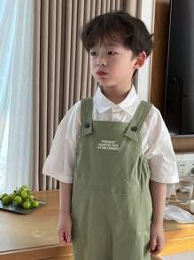 DAZY Young Boy Overalls, Fall Clothes - Green - View 5