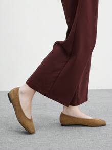 CUCCOO BIZCHIC Vintage Casual Comfortable Ankle Strap Mary Jane Flats With Square Toe, Red Oil Wax Leather Texture Spring Shoes Spring Break Easter