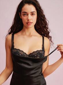 LUVLETTE 女士内衣休闲曲线半罩杯聚拢透气钢圈性感无衬里黑色蕾丝优雅网眼迷你文胸新娘内衣