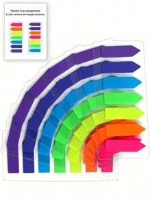 SHEIN Transparente Haftnotizen, 7 Farben, 7 Sets, wasserfest, beschreibbare Tags für Studenten zum Lesen, Markieren von Notizbüchern, Büroartikel als Stationery, Valentinstag, Hochzeit, Geburtstag