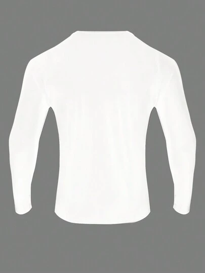 Manfinity KASUA Camiseta informal de surf sencilla para hombres, de uso diario y de moda, estilo hawaiano