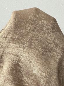 Elenzga 2pcs Women's Gold Material Sleeveless Top And Wide Leg Pants Set - Gold - View 3