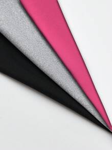 SHEIN LUNE 4 件装女士纯色圆领短袖贴身汗衫 - 彩色 - 查看 4