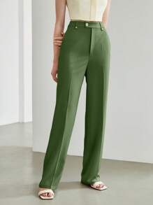 MOTF STUDIO TAILORED PRESS CREASE SUIT PANTS - Green - View 1