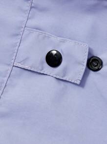 PETSIN 1 件宠物雨衣，紫色香芋色拼接，时尚高领连帽反光雨衣防水可调节扣狗斗篷雨披 - 彩色 - 查看 10